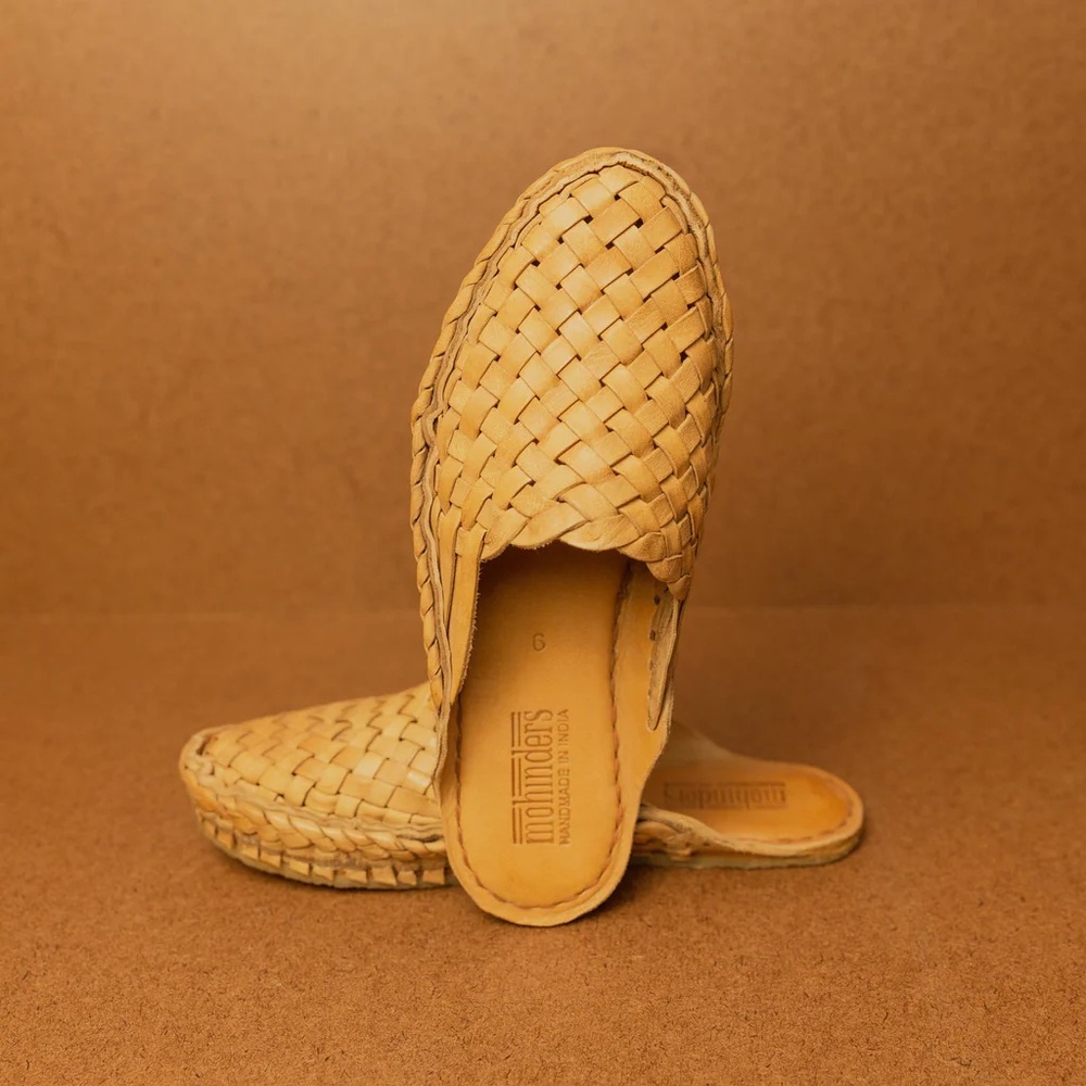 Mohinders Women’s Woven Slides in Honey